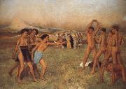 Germain Hilaire Edgard Degas Young Spartans Exercising USA oil painting artist